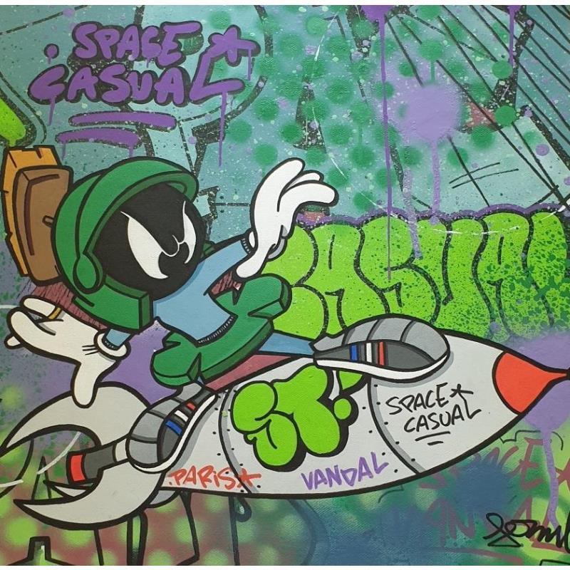 Painting SPACE CASUAL by Fermla | Painting Street art Graffiti Pop icons