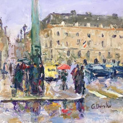 Painting LA COLONNE VENDOME A PARIS by Dontu Grigore | Painting Figurative Oil Pop icons, Urban