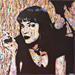 Peinture Mia Wallace par G. Carta | Tableau Pop-art Portraits Icones Pop Graffiti Acrylique Collage