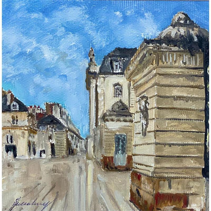 Painting Les gardiens de la place by Herambourg Xavier | Painting Figurative Landscapes Urban Life style Oil