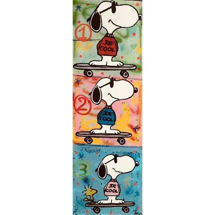 Painting Snoopy skate by 3 by Kikayou | Painting Pop art Mixed Pop icons