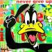 Painting NEVER GIVE UP ! by Euger Philippe | Painting Pop art Mixed Pop icons