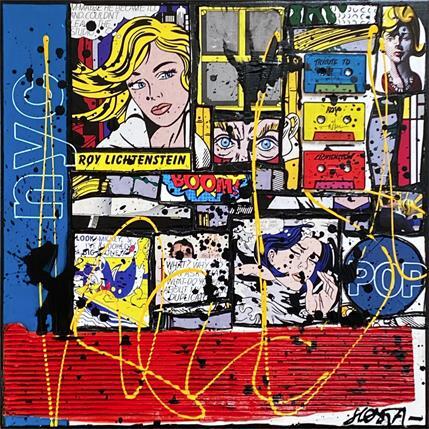 Painting POP by R.Lichtenstein by Costa Sophie | Painting Pop art Mixed Pop icons