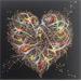 Peinture Ton cœur éclatant par Fonteyne David | Tableau Figuratif Minimaliste Huile Acrylique