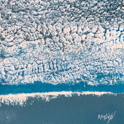 Painting Mer et nuages by Escolier Odile | Painting Abstract Acrylic, Cardboard, Sand