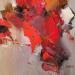 Peinture Straight to the red par Virgis | Tableau Abstrait Minimaliste Huile
