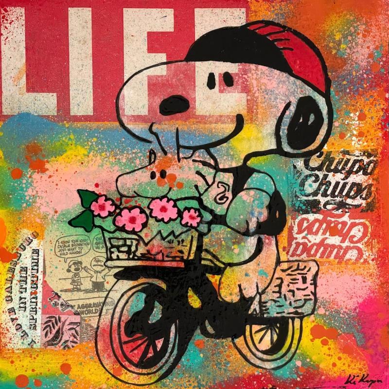 Painting Snoopy bike by Kikayou | Carré d'artistes