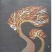 Peinture Gorgone par Jovys Laurence  | Tableau Matiérisme Marine Animaux Sable