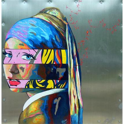 Painting Elle est pop la jeune fille by Medeya Lemdiya | Painting Pop art Mixed Pop icons