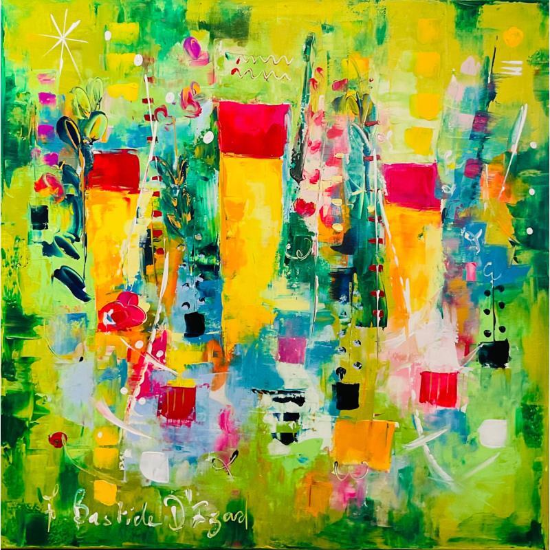 Painting Le monde est votre jardin by Bastide d´Izard Armelle | Painting Abstract Oil Landscapes