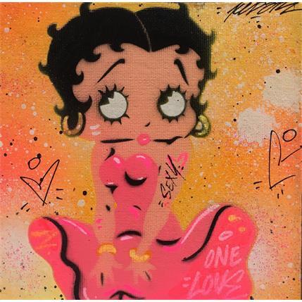 Peinture Betty Boop par Kedarone | Tableau Street Art Graffiti, Mixte icones Pop