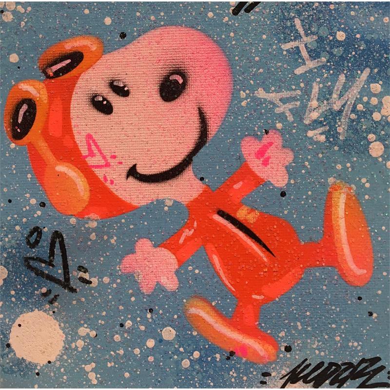 Painting Astro Snoopy by Kedarone | Painting Street art Graffiti Mixed Pop icons