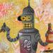 Painting Bender by Kedarone | Painting Street art Graffiti Mixed Pop icons