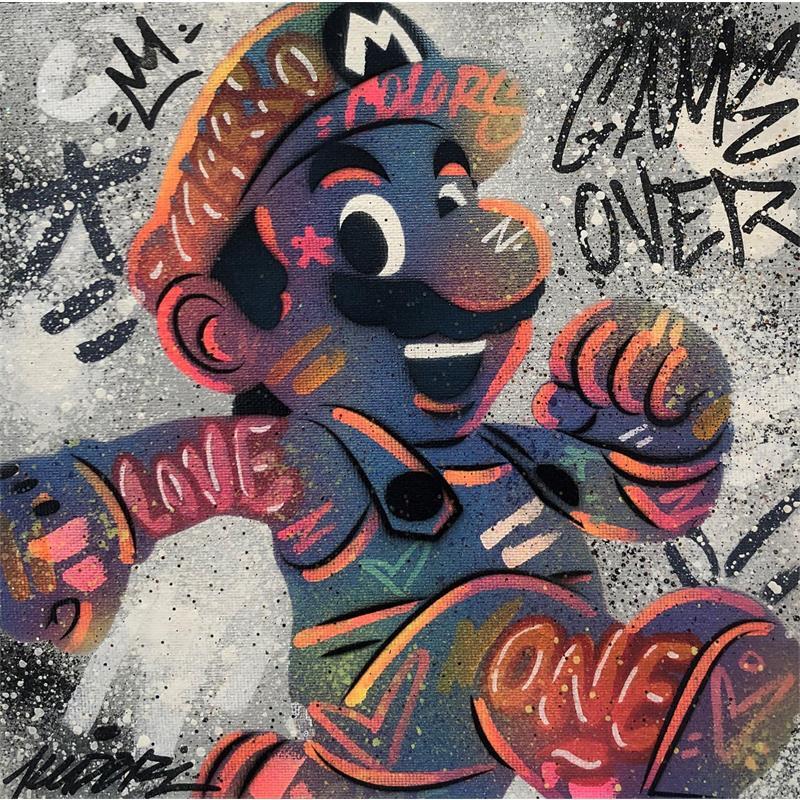 Painting Mario Run by Kedarone | Painting Street art Graffiti Mixed Pop icons