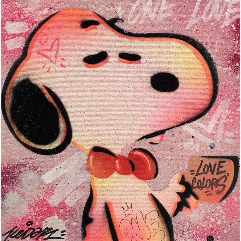 Painting Snoopy Chic by Kedarone | Painting Street art Graffiti Mixed Pop icons