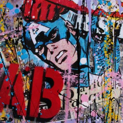 Painting Capitaine A by Drioton David | Painting Pop art Mixed Pop icons