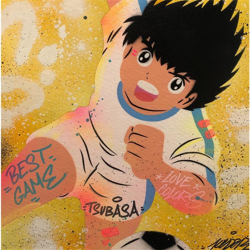 Painting Captain Tsubasa by Kedarone | Painting Street art Graffiti Mixed Pop icons