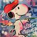 Painting Snoopy Artiste by Kedarone | Painting Street art Graffiti Mixed Pop icons