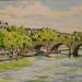 Peinture Paris, île Saint-Louis, le pont Marie par Decoudun Jean charles | Tableau Figuratif Paysages Urbain Scènes de vie Aquarelle