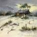 Painting Sola en la nieve by Cabello Ruiz Jose | Painting Figurative Landscapes Oil