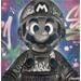 Peinture Grey Mario par Kedarone | Tableau Street Art Graffiti Mixte icones Pop