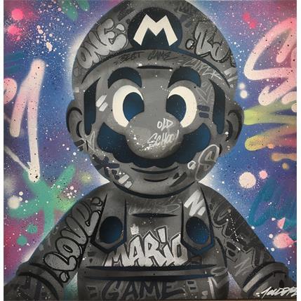 Painting Grey Mario by Kedarone | Painting Street art Graffiti, Mixed Pop icons