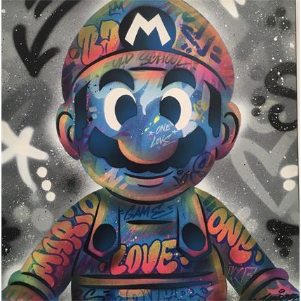 Painting Fluo Mario by Kedarone | Painting Street art Graffiti, Mixed Pop icons