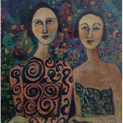 Painting Two friends by Sundblad Silvina | Painting Figurative Oil Pop icons, Portrait