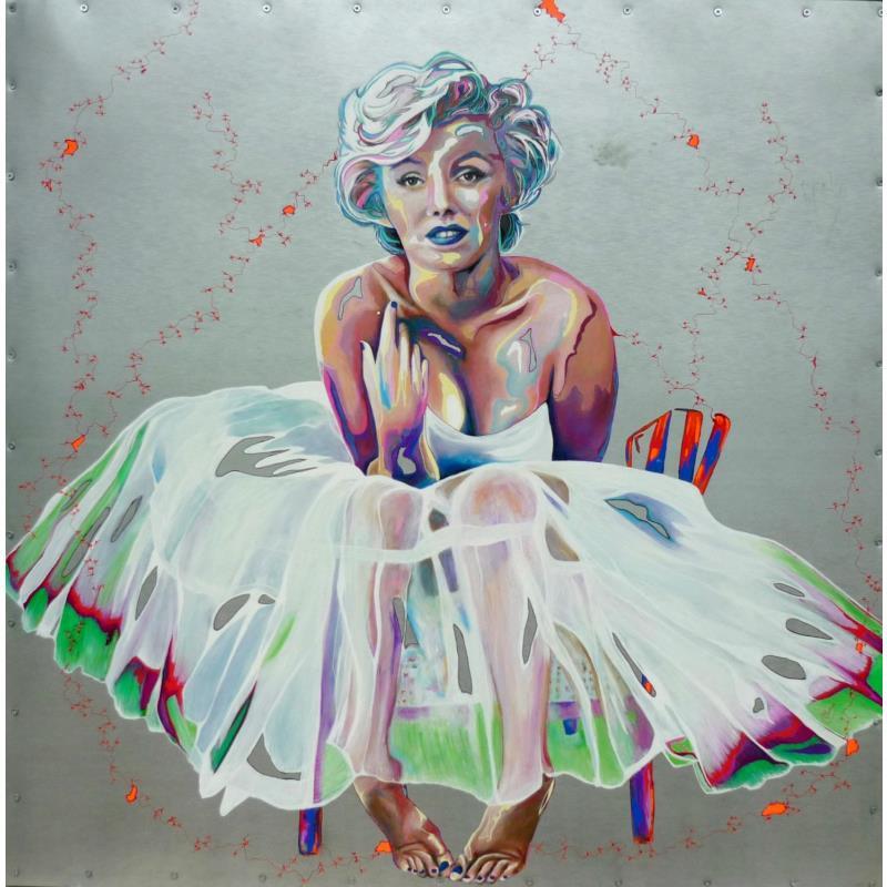 Painting M comme Marilyn by Medeya Lemdiya | Painting Pop art Mixed Pop icons