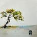 Painting Arbre de vie by Raffin Christian | Painting Figurative Landscapes Oil Acrylic