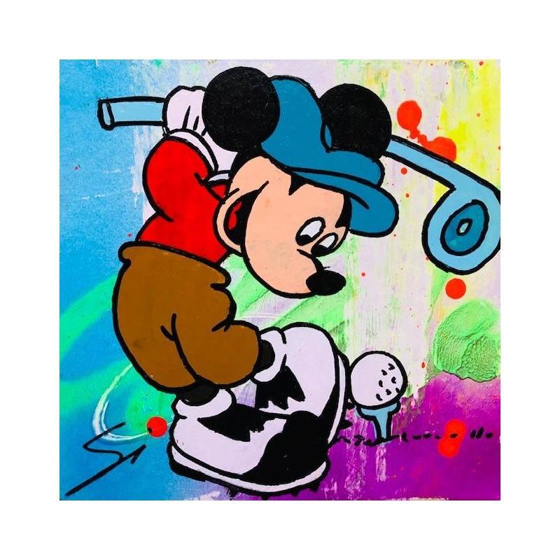 Painting GOLF MOUSE by Mestres Sergi | Painting Pop-art Cardboard, Graffiti Pop icons