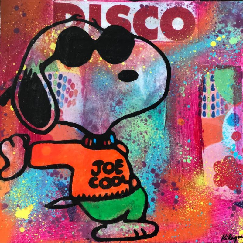 Painting Snoopy disco by Kikayou | Painting Pop art Mixed Pop icons