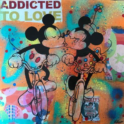 Painting Addicted to love by Kikayou | Painting Pop art Mixed Pop icons