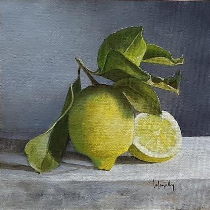 Painting Bright Lemon by Gouveia Magaly  | Painting Figurative Oil Pop icons, still-life
