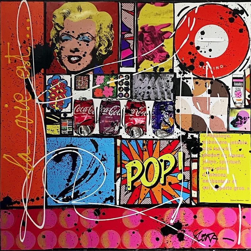 Painting La vie est ...POP! by Costa Sophie | Painting Pop art Mixed Pop icons