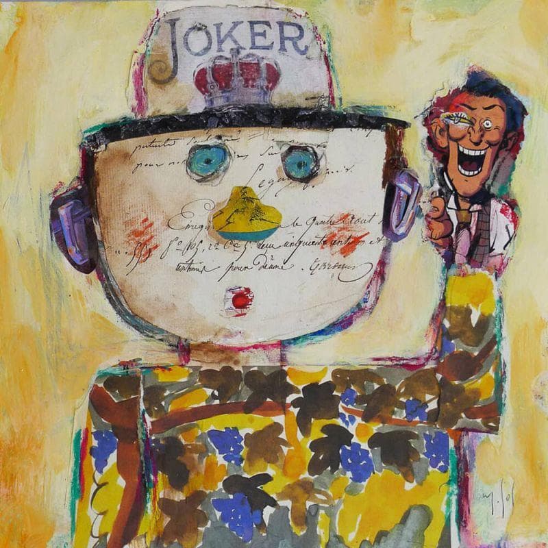 Gemälde Joker von De Sousa Miguel | Gemälde Art brut Alltagsszenen