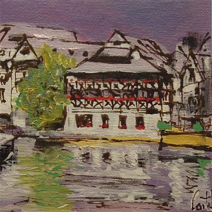Painting Strasbourg,  La Maison des Tanneurs n°166 by Castel Michel | Painting Figurative Acrylic Landscapes, Urban