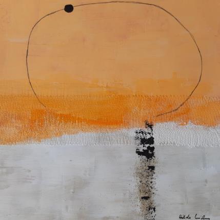 Painting abstract orange B 20 by Wilms Hilde | Painting Abstract Mixed Minimalist, Pop icons