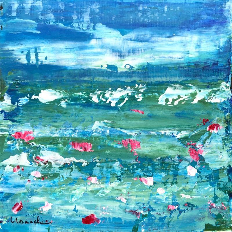 Painting D403 by Moracchini Laurence | Painting Abstract Acrylic Landscapes, Marine, Pop icons