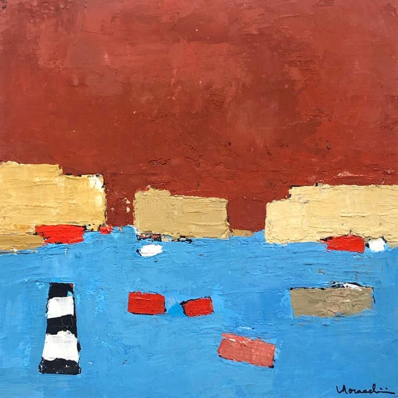 Painting D404 by Moracchini Laurence | Painting Figurative Acrylic Landscapes, Marine, Pop icons