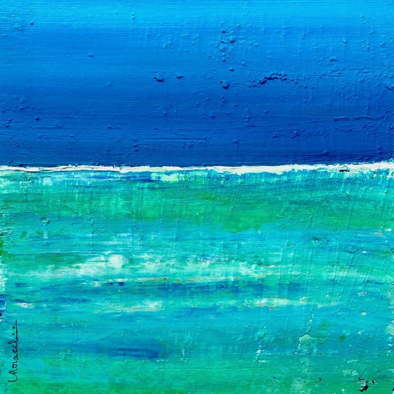Painting D405 by Moracchini Laurence | Painting Abstract Acrylic Landscapes, Marine, Pop icons