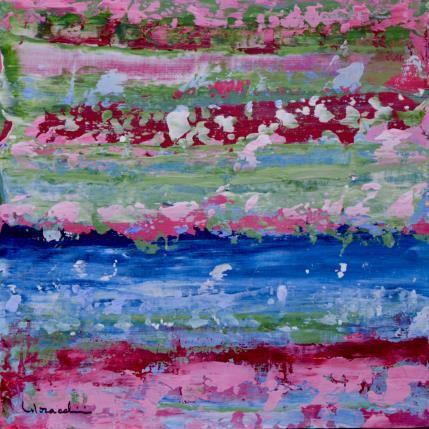 Painting V442 by Moracchini Laurence | Painting Abstract Acrylic Landscapes, Marine