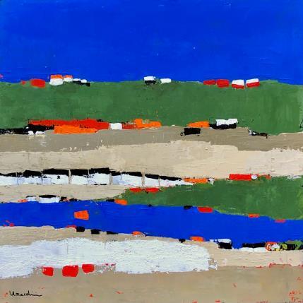 Painting T419 by Moracchini Laurence | Painting Abstract Acrylic, Mixed Landscapes, Marine