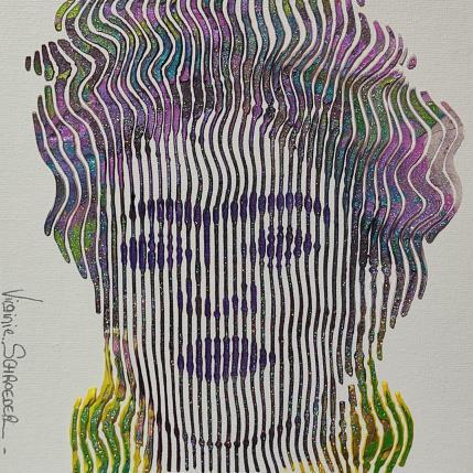 Gemälde Frida, le miroir d'un talent von Schroeder Virginie | Gemälde Pop-Art Acryl, Öl Pop-Ikonen
