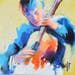 Painting A la guitare by Dubost | Painting Figurative Life style Acrylic