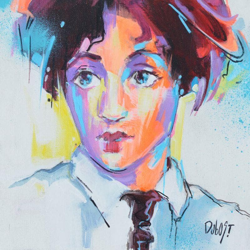 Painting Lili by Dubost | Painting Figurative Acrylic Life style