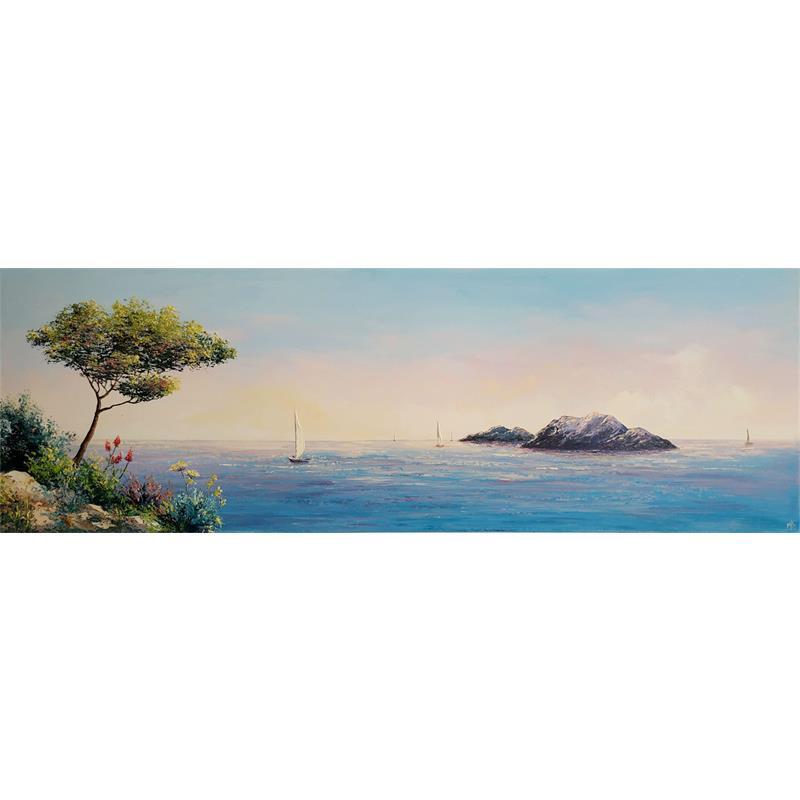 Painting L'harmonie sur Terre by Blandin Magali | Painting Figurative Landscapes Oil