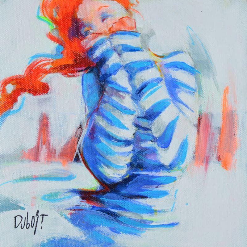 Painting La patinoire by Dubost | Painting Figurative Life style Acrylic