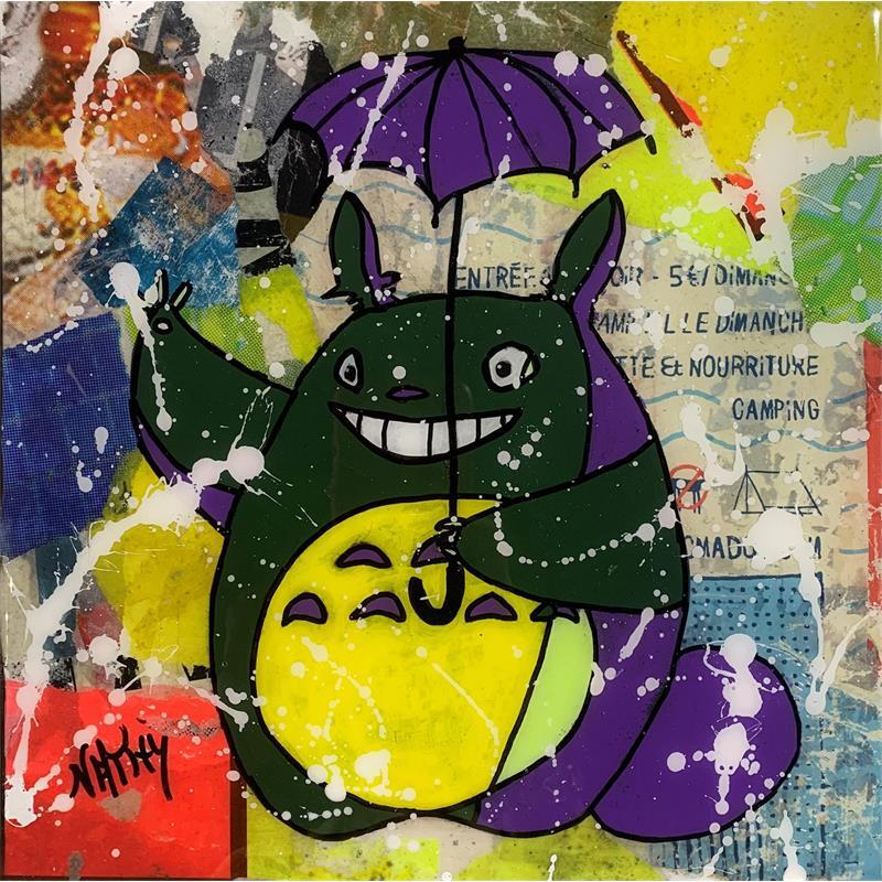 Painting Totoro by Nathy | Painting Pop art Mixed Pop icons
