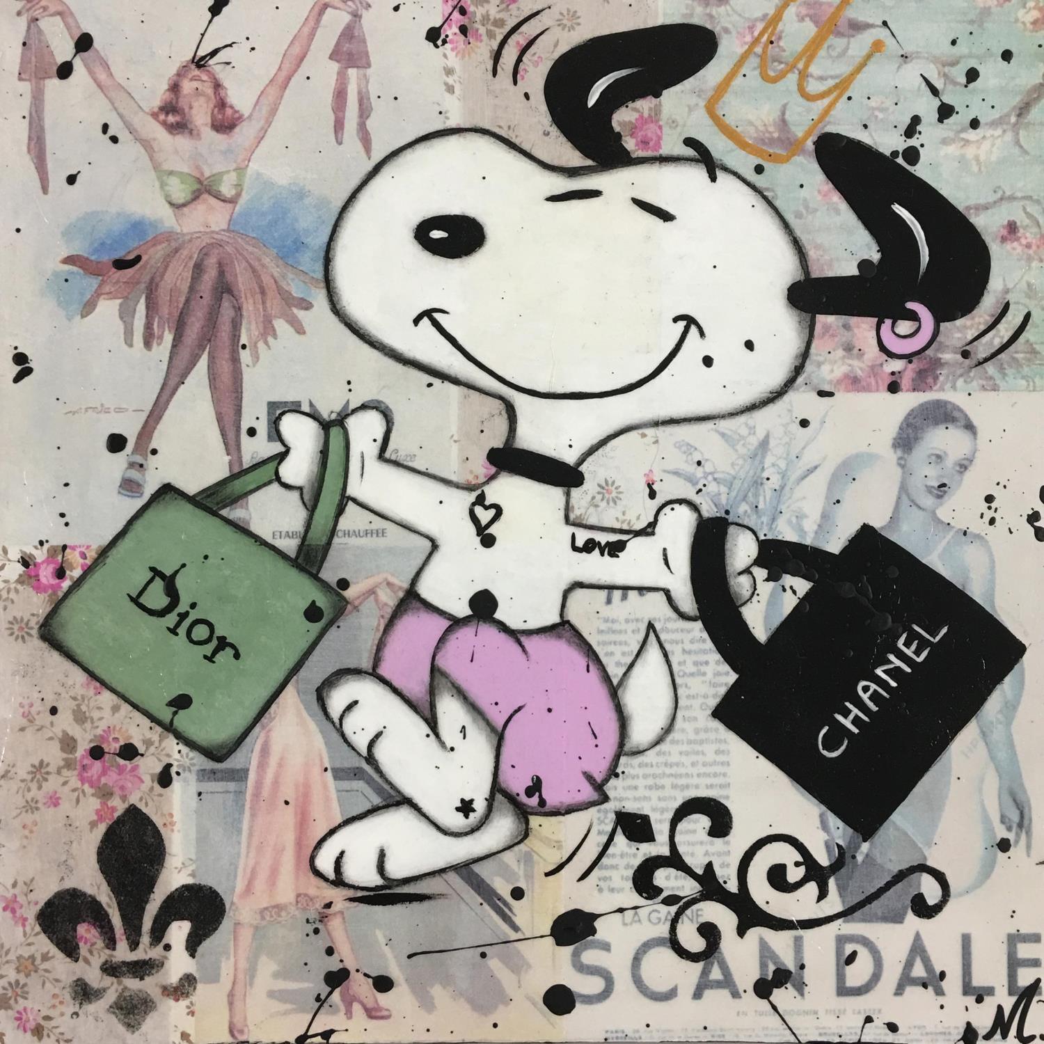 ▷ Gemälde Snoopy shopping von Marie G.